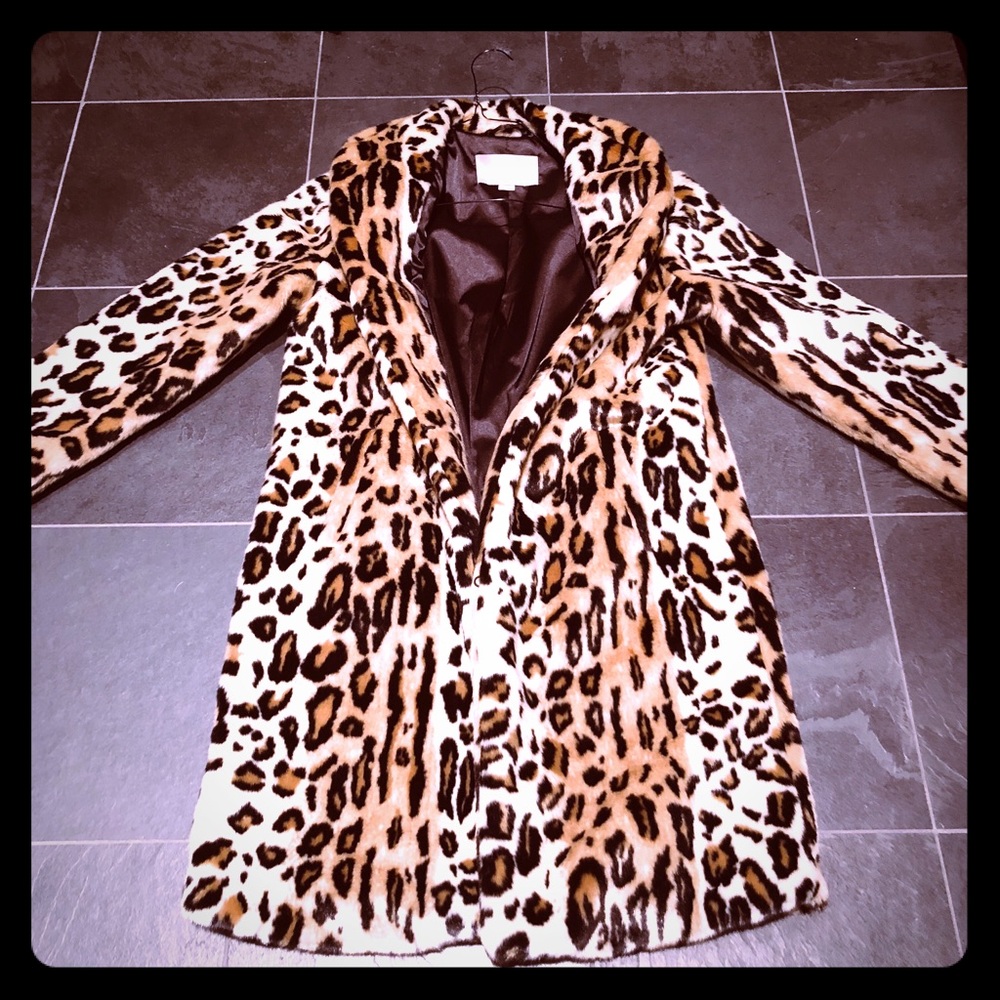 Leopard print coat